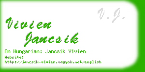 vivien jancsik business card